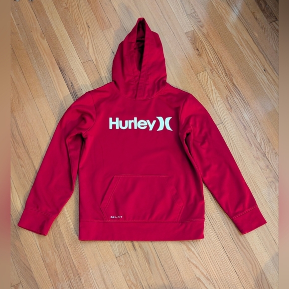 Hurley Red Sweater with Iconic Logo and Hood - Picture 1 of 5